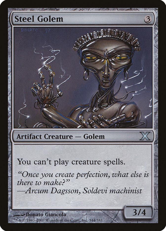 golem cards mtg Magic The Gathering Darksteel Sentinel Artifact Card 1 of 1 Uncommon Scars of Mirrodin 2010 : Toys & Games If you do Steel Golem | 10th Edition