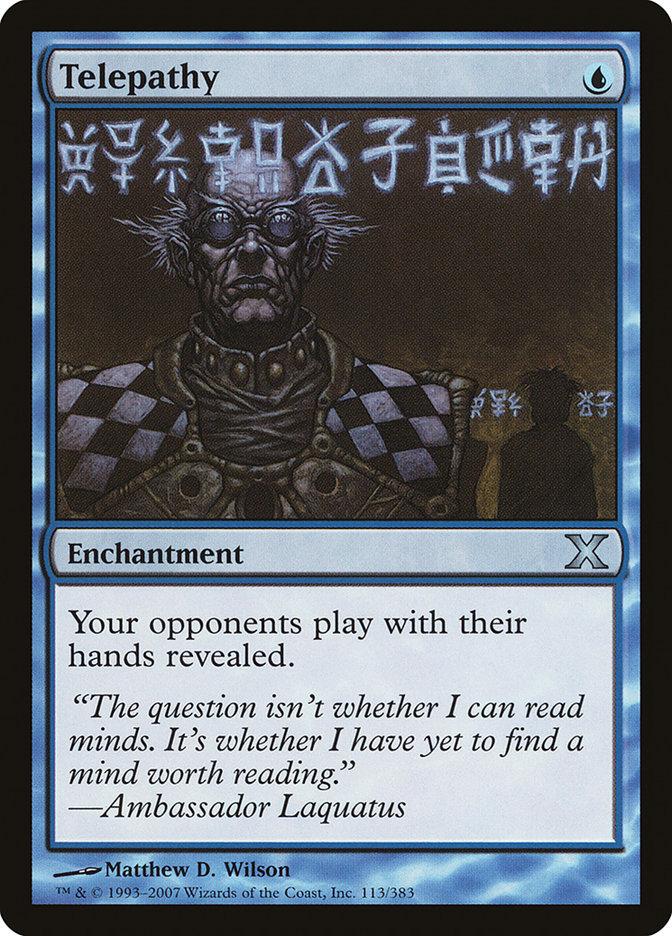 cards like telepathy mtg Magic The Gathering Tenth Edition #113/383 Foil TCG CCG 10th All cards will be carefully packed for safe transit Telepathic Spies Price & Card