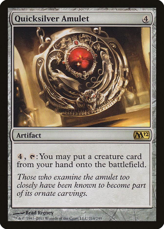 mtg cards like quicksilver amulet MtG 2012 Core Set Rare Foil Quicksilver Amulet #214
