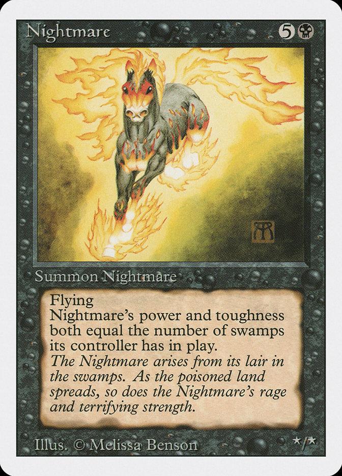 nightmare cards mtg Nightmare [Unlimited Edition] Moderately Played
