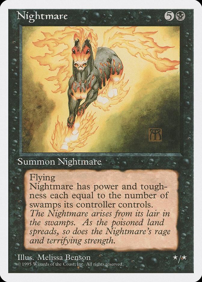 nightmare cards mtg Nightmare [Unlimited Edition] Moderately Played