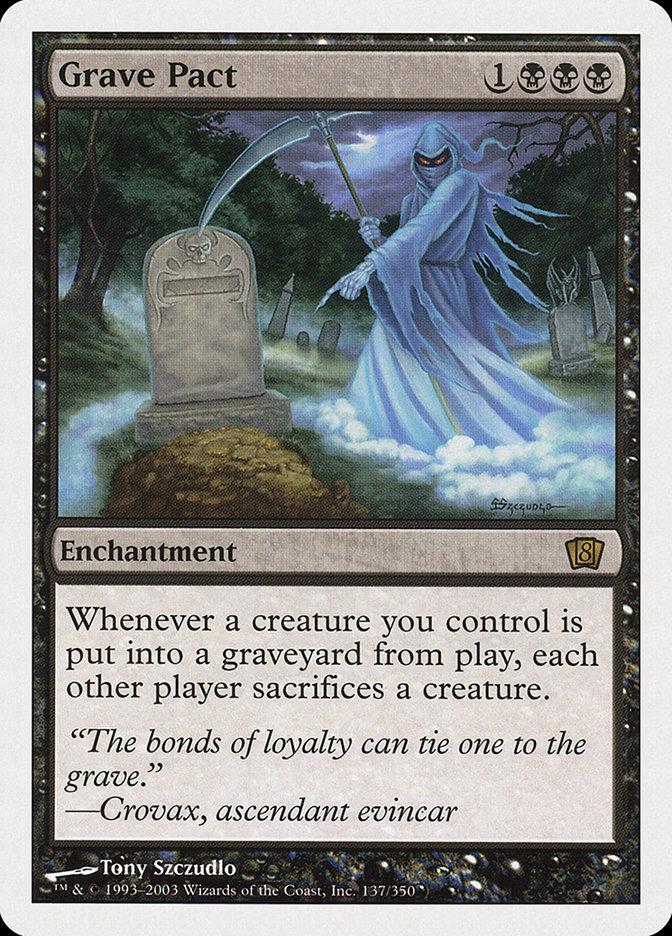 cards like grave pact mtg (Card) From the Stronghold set. Grave Pact (0029) [Borderless] (PSA