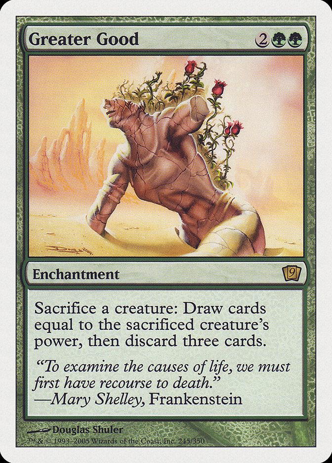 mtg cards like greater good Magic the Gathering 9th Edition Rare Greater Good #245