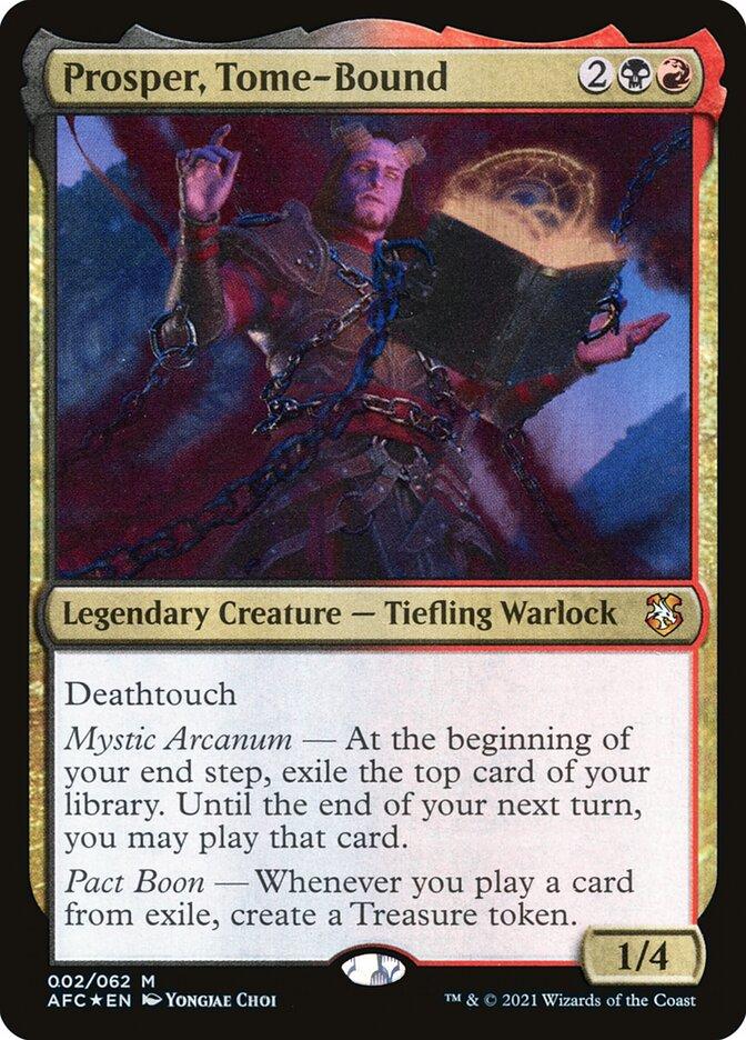mtg prosper tome bound commander deck EDH Prosper, Tome-Bound 100 Magic Cards Custom Deck Exile Treasure Rakdos create a Treasure token Prosper, Tome-Bound (Extended Art) |