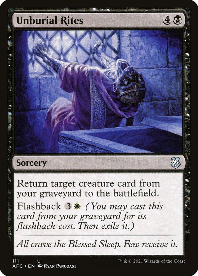 Infernal Rites Card Unburial Rites | Adventures in the Forgotten Realms Commander Decks ...