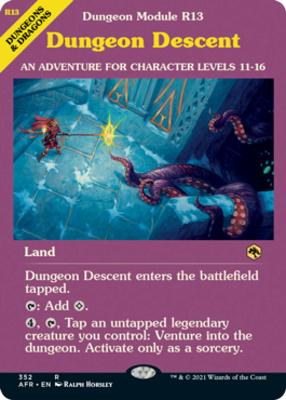 MtG Trading Card Game Adventures in the Forgotten Realms Rare Dungeon Descent #352 [Showcase]