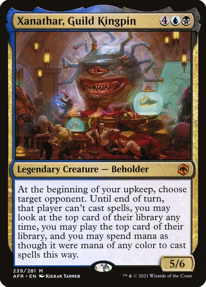 xanathar mtg commander deck Magic the Gathering Trading Card Game Adventures in the Forgotten Realms Mythic Rare Xanathar, Guild Kingpin #391 [Extended Art]