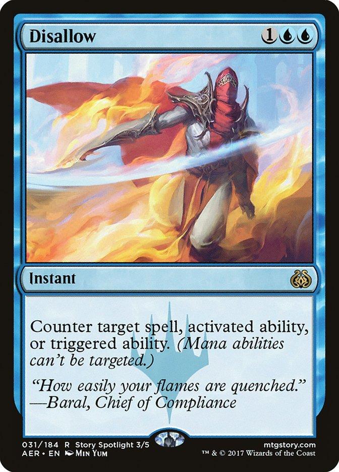 disallow mtg card Magic The Gathering - (031/184) (Mana abilities cant be targeted.) Age Group Disallow | Aether Revolt |