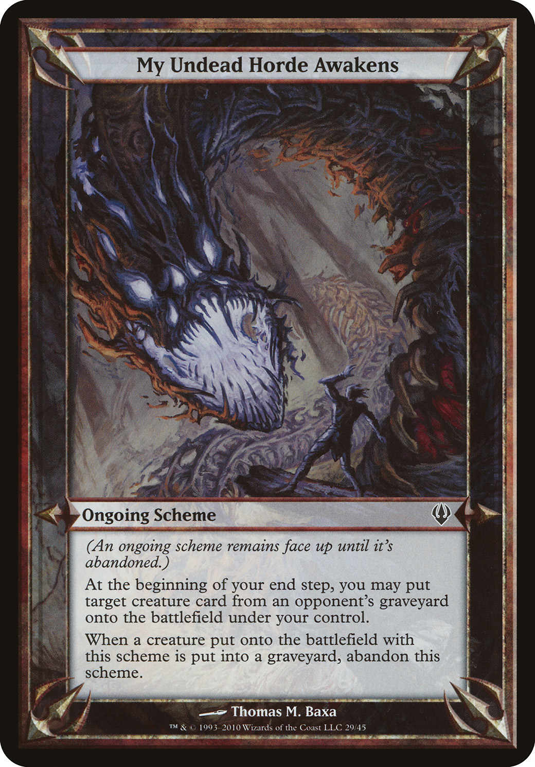 arch enemy mtg cards My Undead Horde Awakens (Schemes) [Archenemy Schemes] Damaged