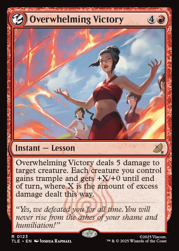 mtg excess damage cards Avatar: The Last Airbender Eternal-Legal: Overwhelming Victory Until end of turn Does excess damage from a