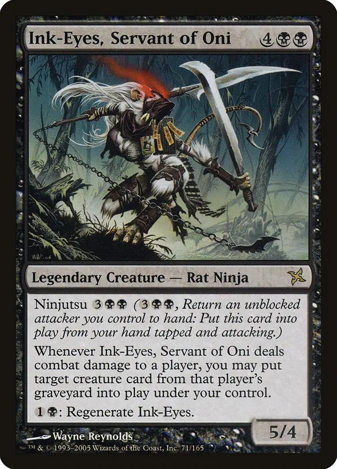 mtg ink cards Magic the Gathering error x4 card names are over inked # Whenever Ink Ink-Eyes, Servant of Oni Foil