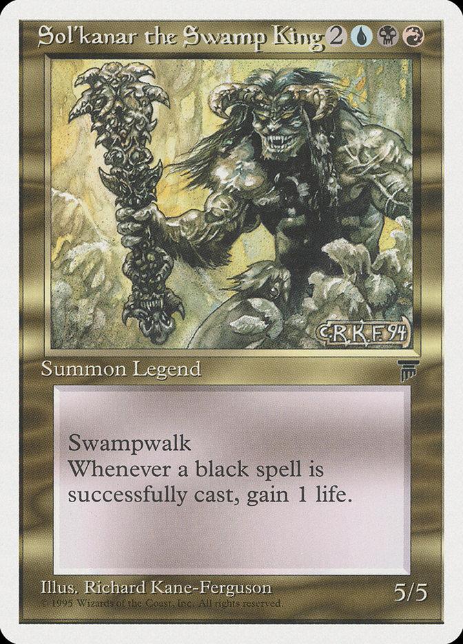mtg swampwalk cards Sol'kanar the Swamp King [368] [Retro Frame] [Dominaria Remastered] [Foil]   Face to Face Games