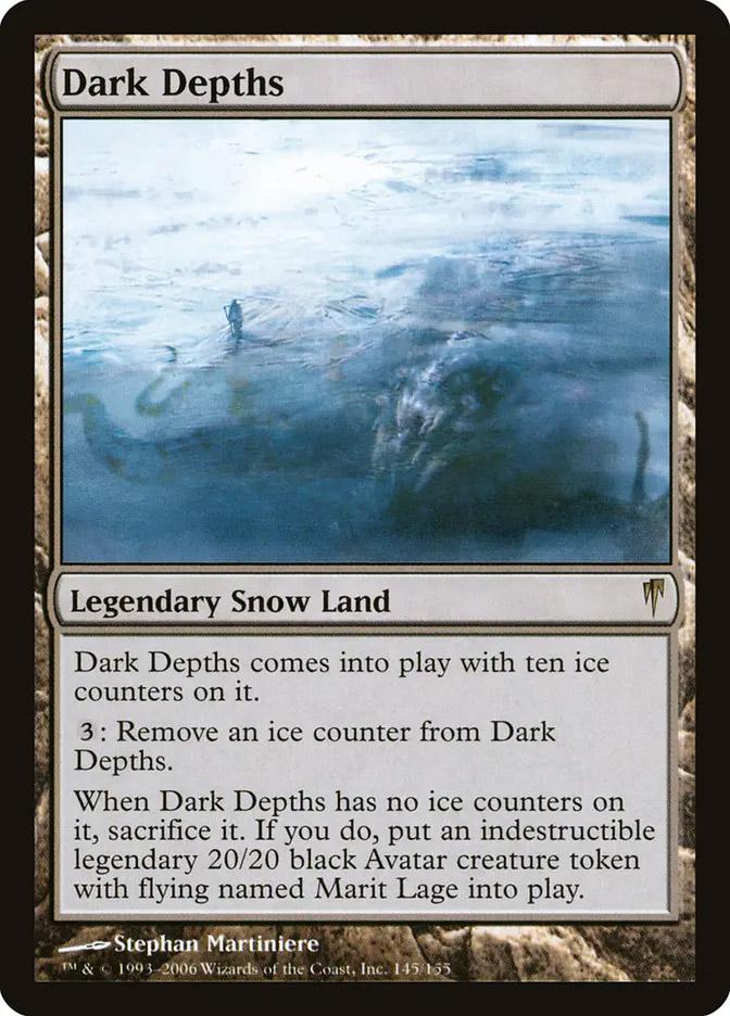 mtg black snow cards Dark Depths [The List] Damaged If you do Dark Depths & Marit Lage