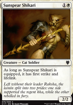 Creature Cat Soldier MTG Card Sunspear Shikari