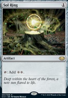 Green Magic the Gathering Card Sliced Lemon x1 Sol Ring Commander Collection