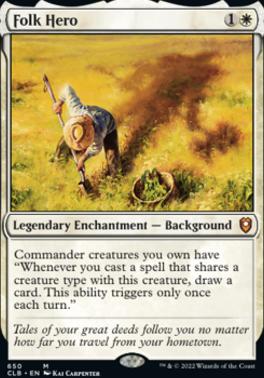 hero card mtg Mtg Commander Legends: Battle for Baldur's Gate Folk Hero (Extended Art)