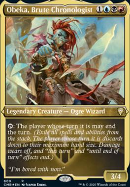 Mtg Commander Legends Rare Obeka, Brute Chronologist (Etched Foil)