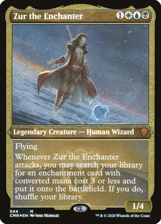 mtg zur the enchanter commander deck EDH Deck 100 Magic Cards Custom Deck Auras Enchantments Esper Voltron Zur the Enchanter (Sagas) //
