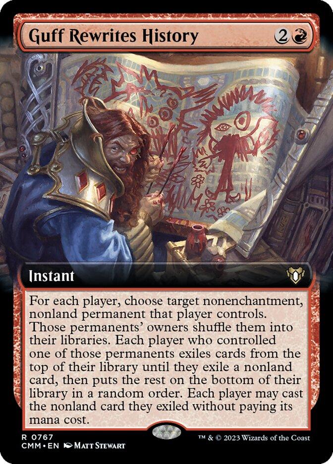 Commander Masters Variants Foil: Guff Rewrites History (Extended Art)