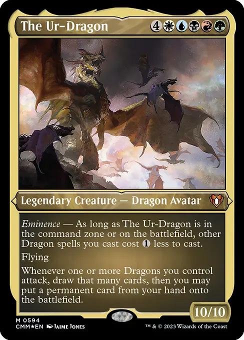 Commander Masters Variants Foil: The Ur-Dragon (Foil Etched)