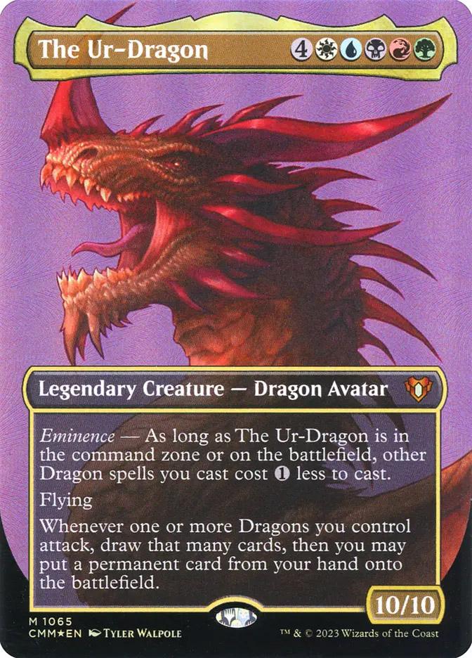 mtg textured foil cards The Ur-Dragon (#1065) (textured foil) (borderless) then you may put a permanent card from your hand onto the battlefield. Sheoldred, the Apocalypse