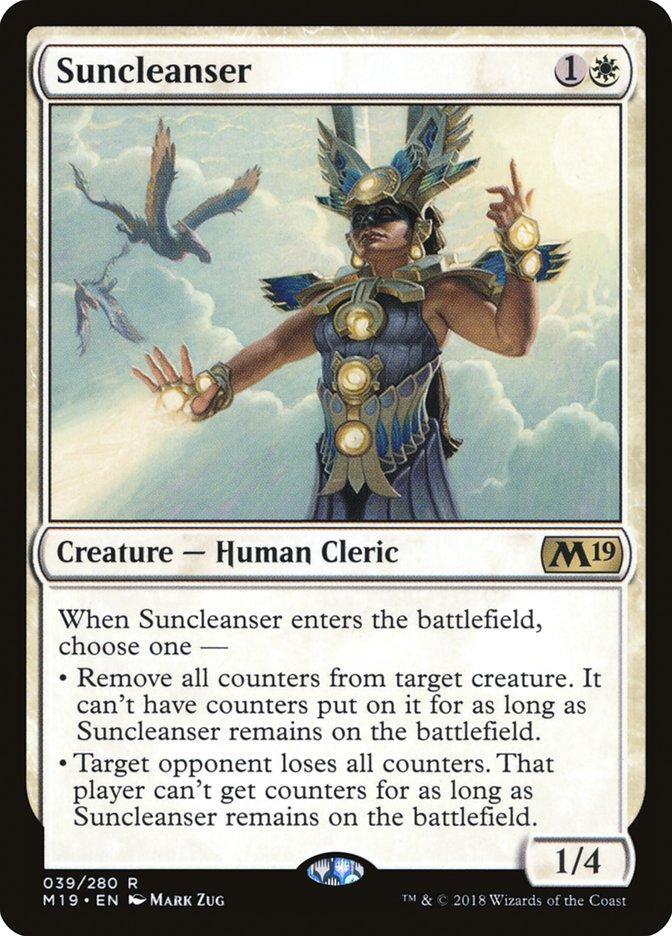mtg card that removes counters Suncleanser | Core Set 2019 | Modern