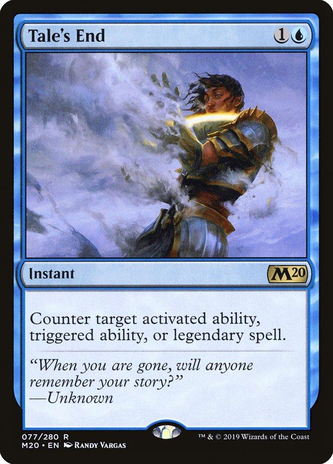 the end mtg card Magic the Gathering 2020 Core Set Rare Tale's End #77