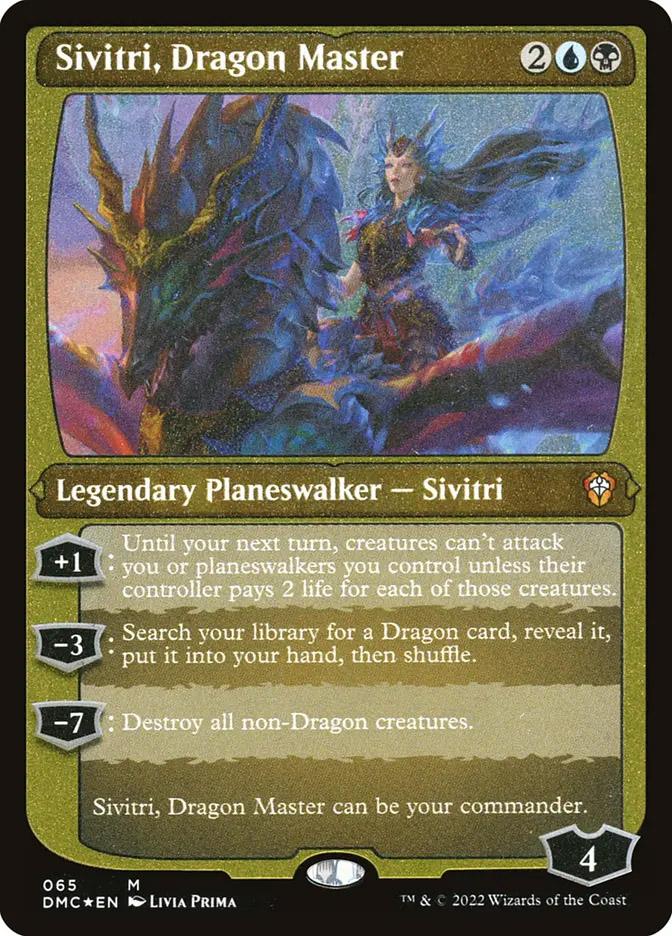 mtg sivitri dragon master commander deck Sivitri, DRAGON TRIBAL Magic Custom Destroy all non Sivitri Dimir Control (Commander /