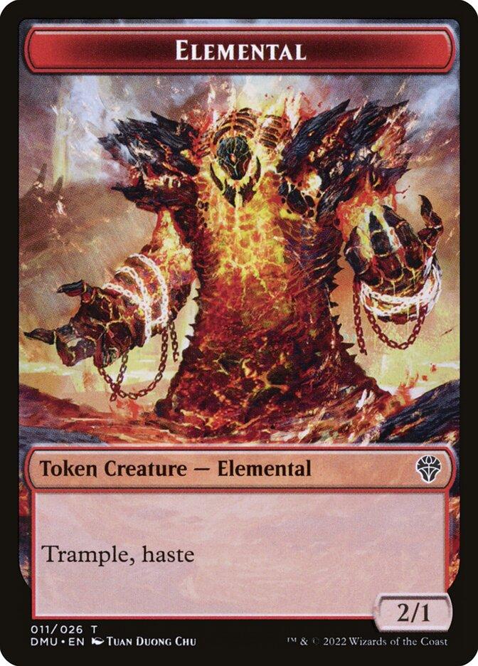 mtg cards that make elemental tokens Token (2/2) by Peter Mohrbacher This token is all colors. Elemental Token (created by Voice