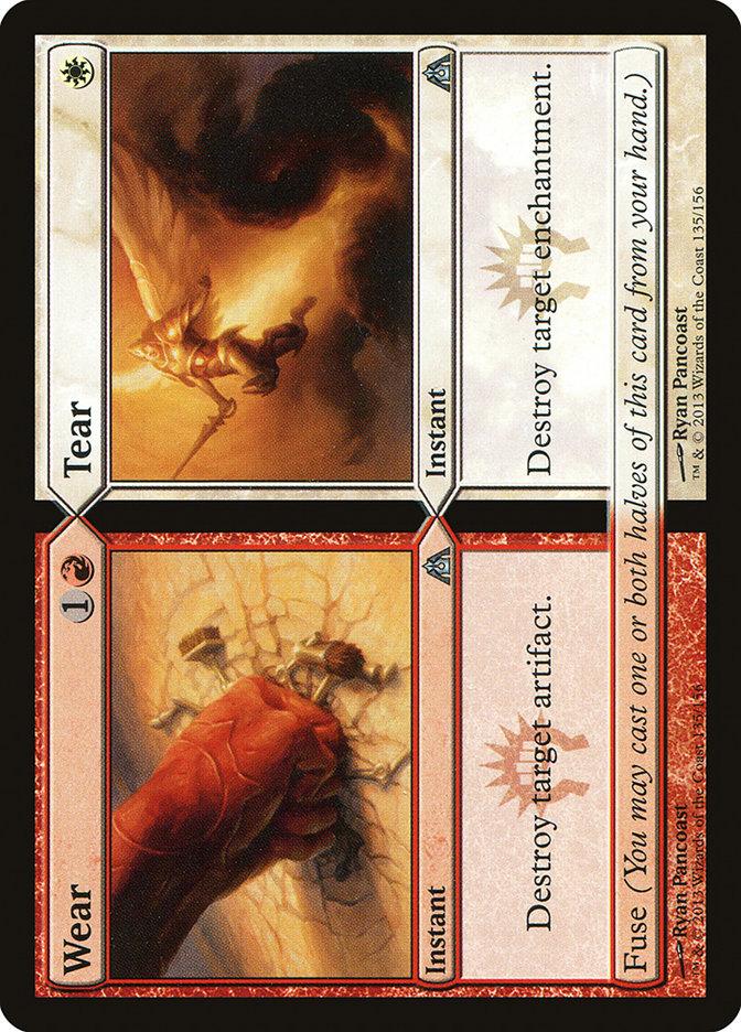 mtg tear up card MtG Dragon's Maze Uncommon Foil Wear // Tear #135