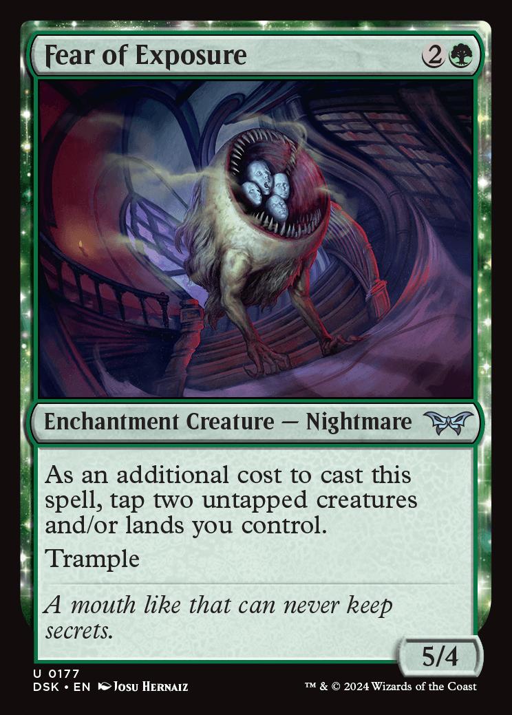 fear of cards mtg - 8th Edition untap target creature Fear of Abduction - Duskmourn: