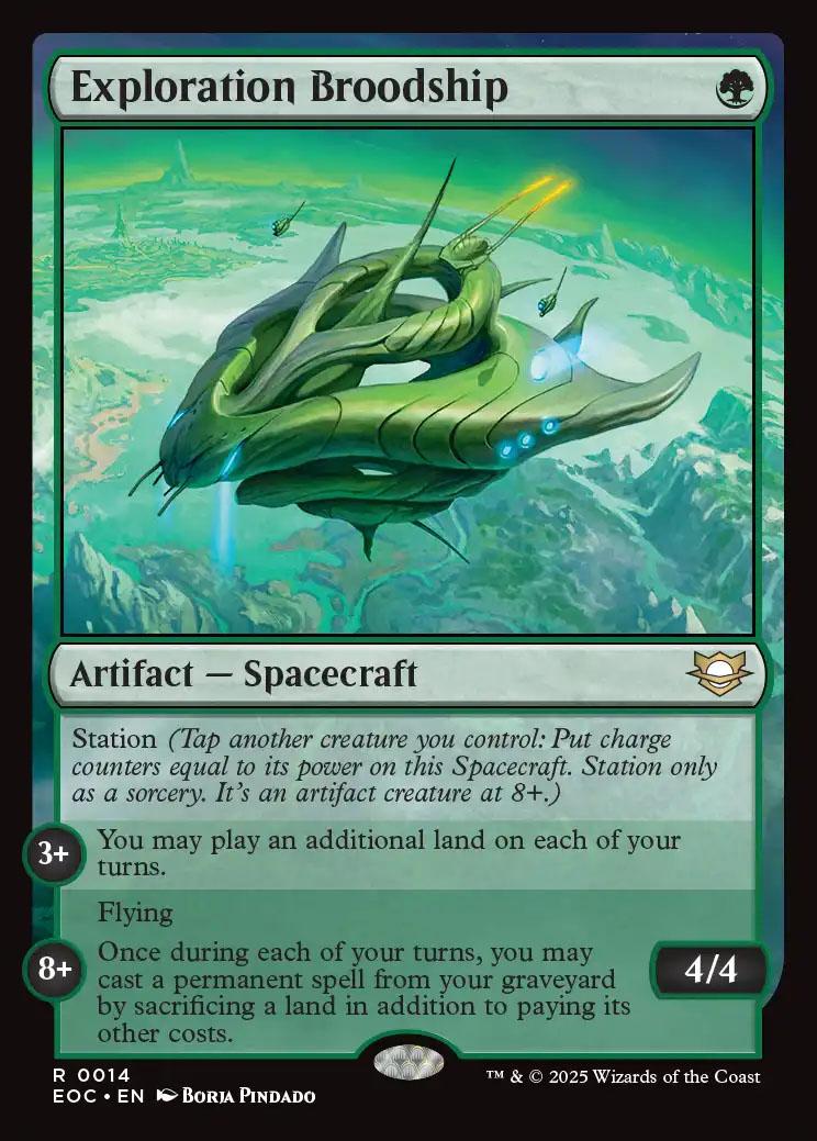 mtg commander decks edge of eternities Put charge counters equal to its power on this Spacecraft Exploration Broodship