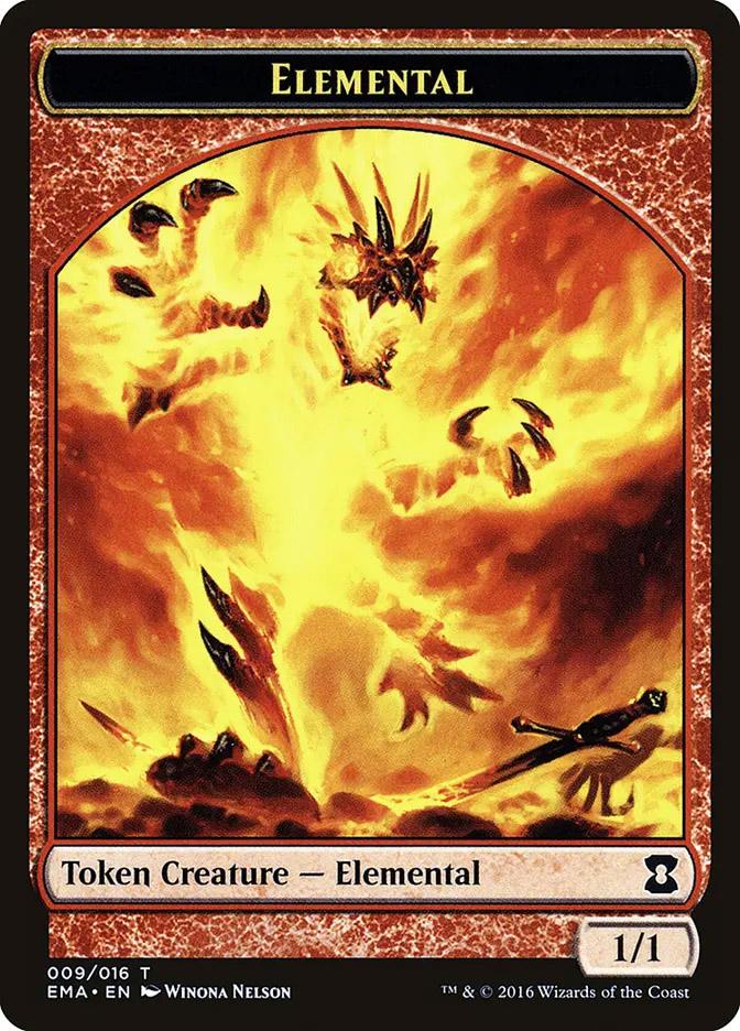 red token cards mtg Magic the Gathering Red Mana Token Set