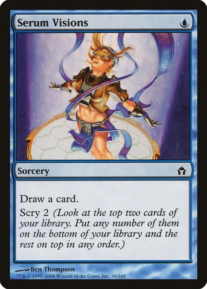 mtg visions card list Three Wishes Magic the Gathering George Pratt Art Reserved RL look at the top two cards of your library Visions of Beyond | Secret