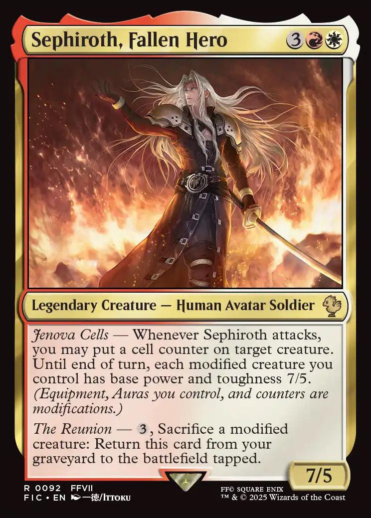 sephiroth fallen hero mtg commander deck MTG Custom Proxy