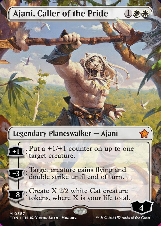 mtg all ajani cards Ajani, Nacatl Pariah  Modern Horizons III Review Put X +1/+1 counters on target creature Ajani, the Greathearted [War of