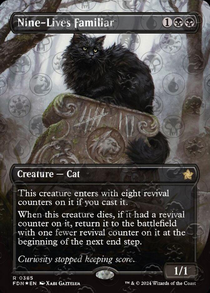Nine-Lives Familiar | Foundations Variants Foil | Standard | Card 