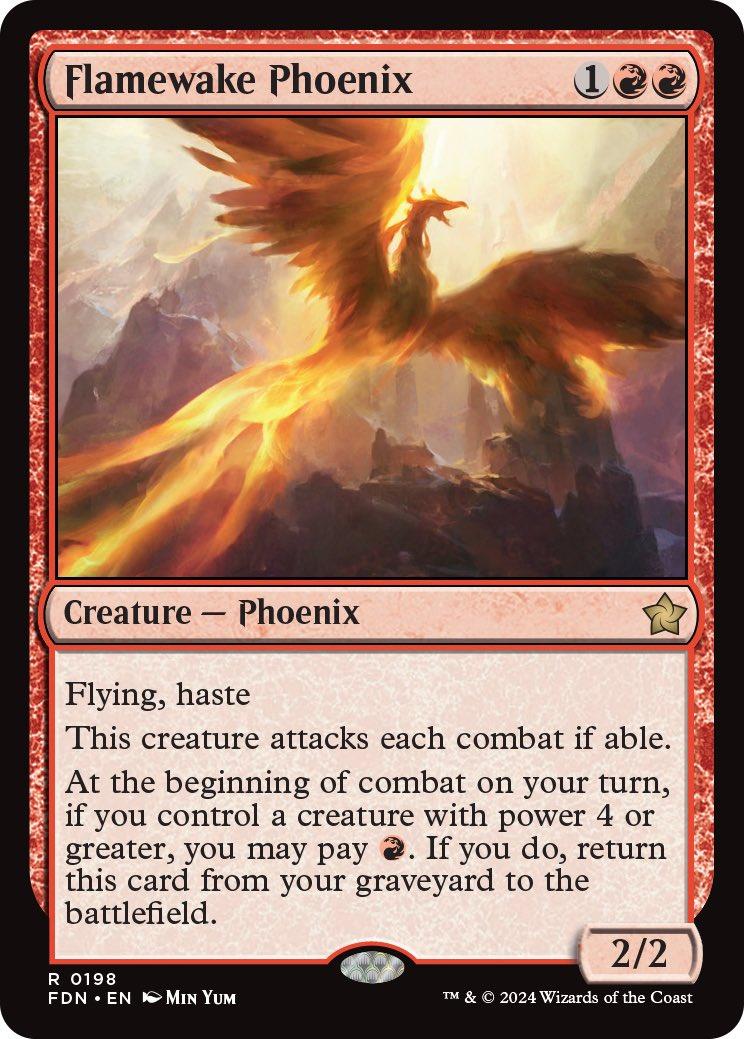 mtg phoenix cards MTGNexus Mint / near mint condition trading card Flamewake Phoenix | Foundations |