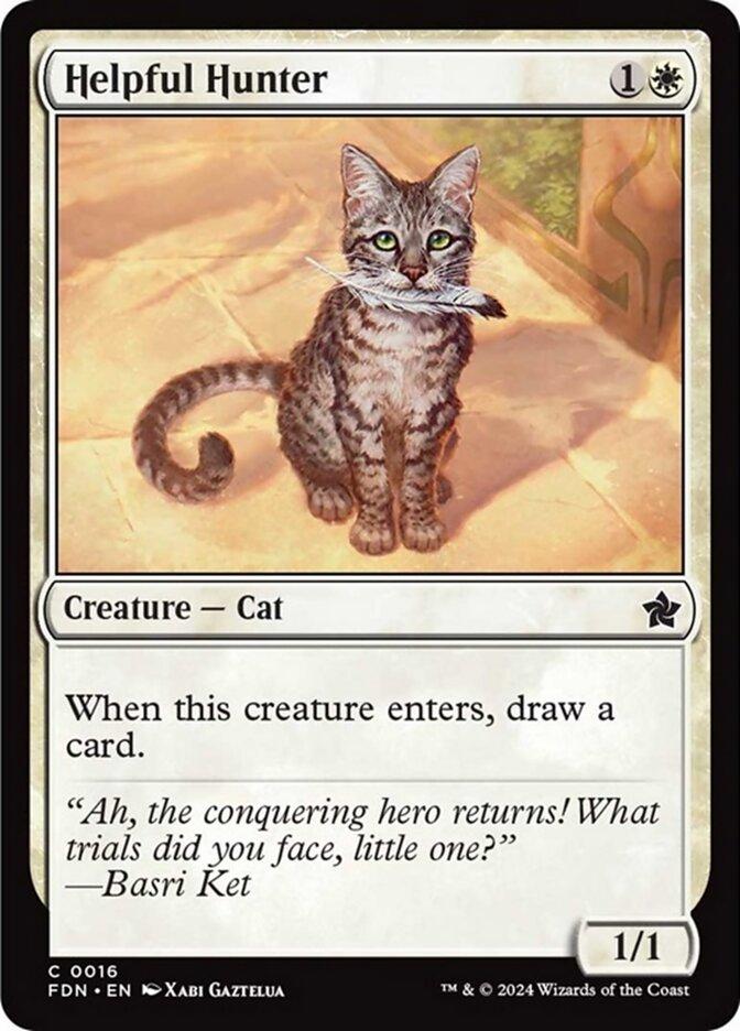 helpful hunter mtg card Magic The Gathering - Foundations - Helpful Hunter
