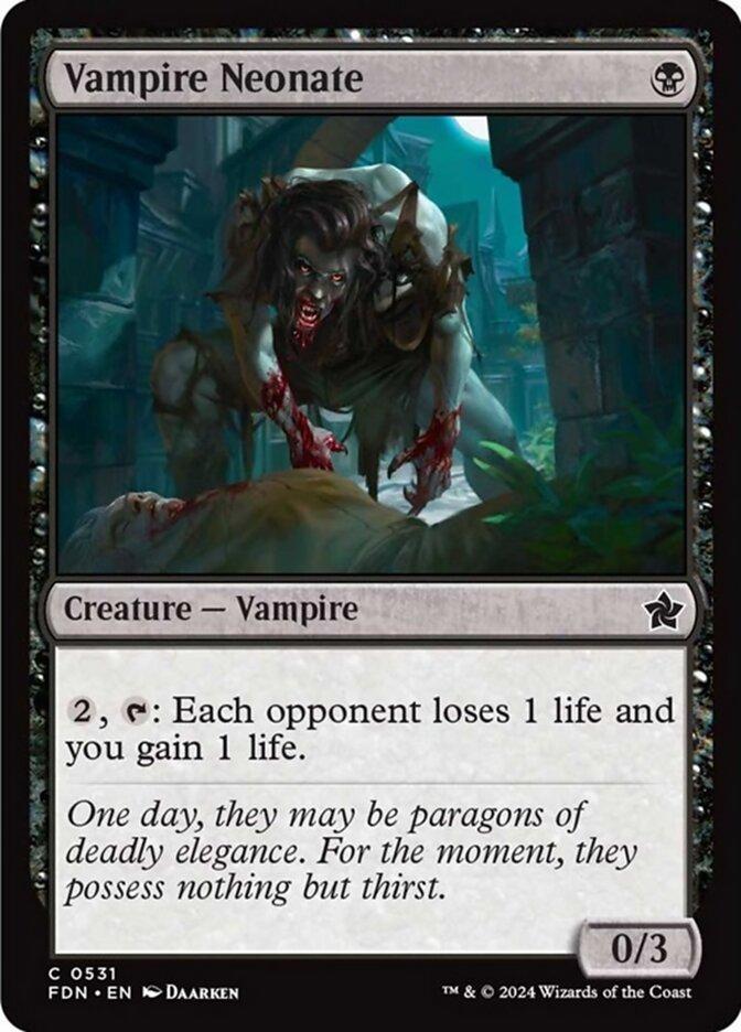 mtg foundations vampire cards Vampire Neonate