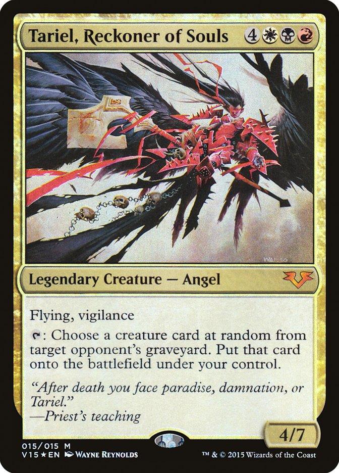 mtg from the vault angels card list - Put that card onto the battlefield under your control Tariel, Reckoner of Souls [From