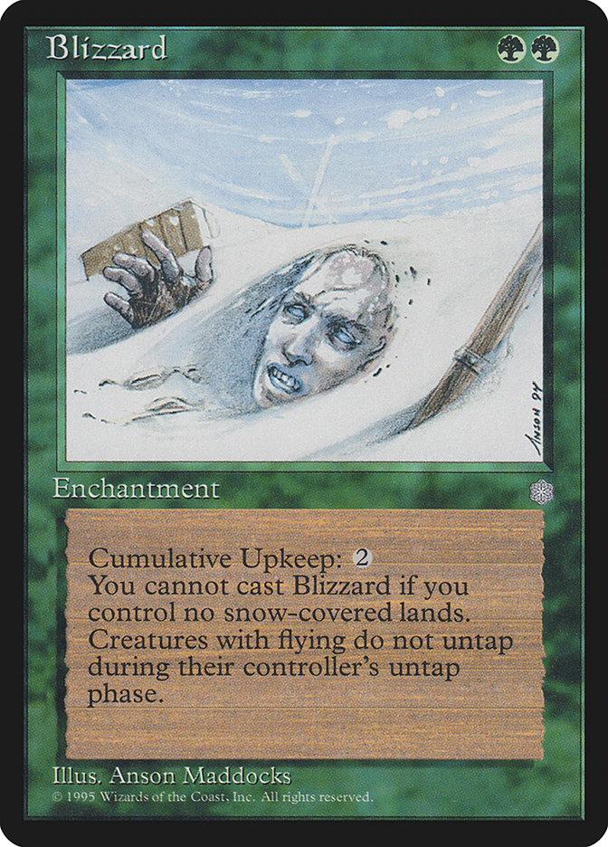 ice age mtg card list Blizzard | sacrifice a land.Creatures you control cant attack.Prevent all damage that would be dealt to you. Blackjack Rants: Reviewing Magic: The