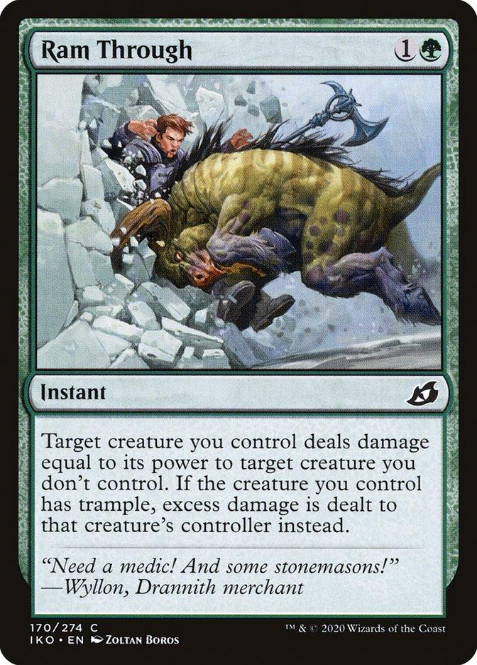 mtg excess damage cards Ram Through | Ikoria: Lair of Behemoths | Modern