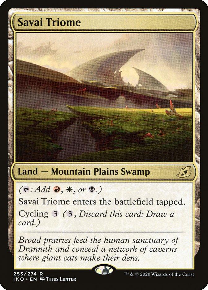 triome cards mtg MtG Ikoria: Lair of Behemoths Rare Zagoth Triome #259