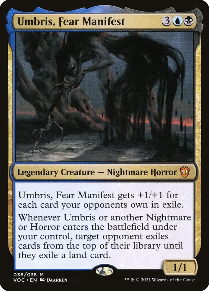 mtg umbris commander deck EDH Deck Umbris, Fear Manifest 100 Magic Cards Custom Deck Nightmare & Horror Deck Dimir Mill Exile Whenever Umbris or another Nightmare or Horror you control enters Umbris, Fear Manifest | Commander