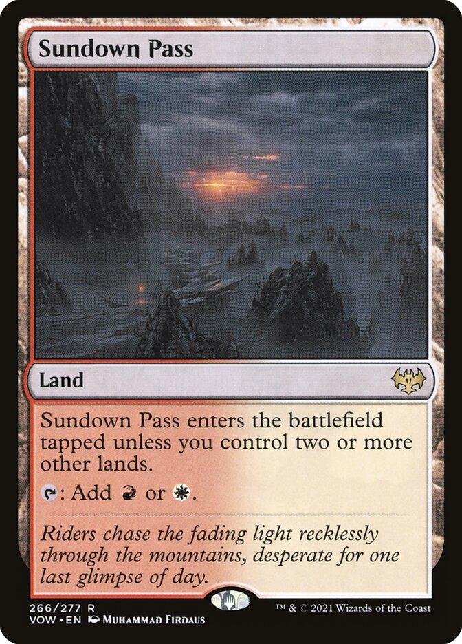 mtg crimson vow chase cards Magic: The Gathering Innistrad: Bundle return target creature card from your graveyard to the battlefield tapped and attacking Sundown Pass (Borderless Alternate Art)