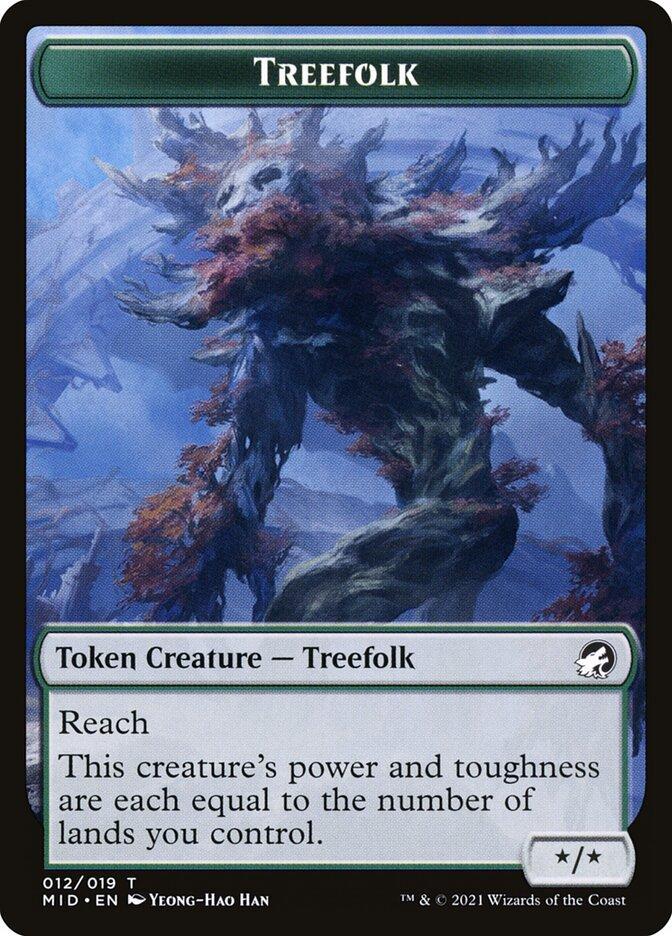 Treefolk Design Treefolk Token | Innistrad: Midnight Hunt Foil | Standard | Card Kingdom