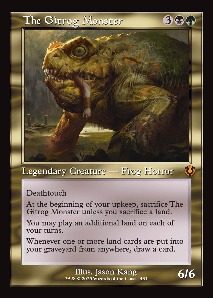 MtG Innistrad Remastered Mythic Rare The Gitrog Monster #431 [Classic Frame]