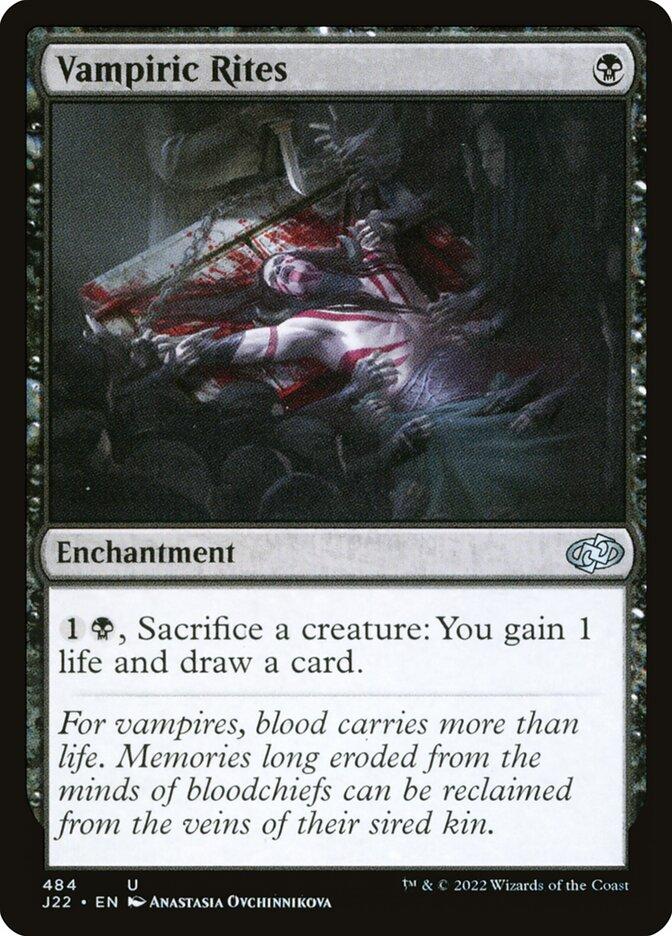 Infernal Rites Card Vampiric Rites | Jumpstart 2022 | Card Kingdom