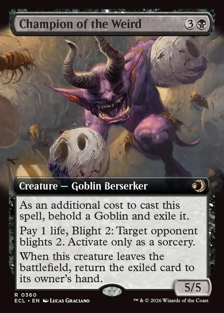weirdest cards mtg Champion of the Weird | Lorwyn Eclipsed Variants | Standard